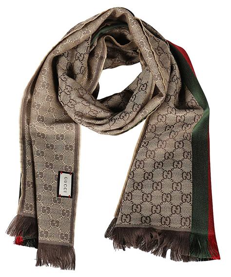 sciarpa gucci uomo marrone|Sciarpa in cashmere GG jacquard .